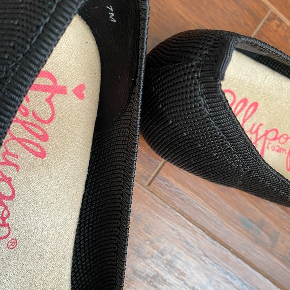 🖤 JELLYPOP | BLACK KNIT FLATS | SIZE 7 - Picture 3 of 7